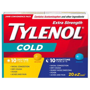 Tylenol Extra Strength Cold Relief Day/Night, EZTabs