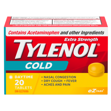 Tylenol Extra Strength Cold Relief Day Acetaminophen 500mg EZTabs