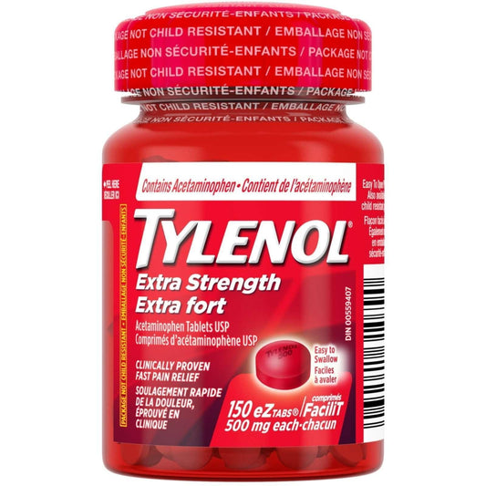 Tylenol Extra Strength Pain Relief Acetaminophen 500mg EZTabs 150 Ea