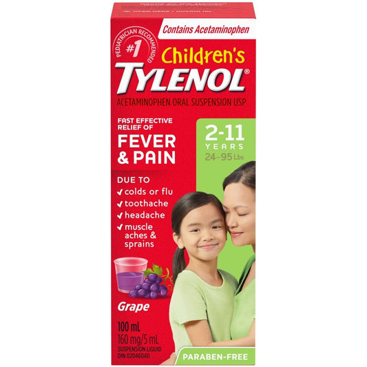 Tylenol Children's Medicine, Fever & Pain, Grape Liquid