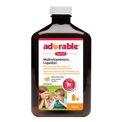 Wampole Adorable Kids Multivitamins Liquid, 350ml, Peach Flavour