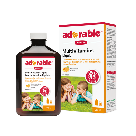 Wampole Adorable Kids Multivitamins Liquid, 350ml, Peach Flavour